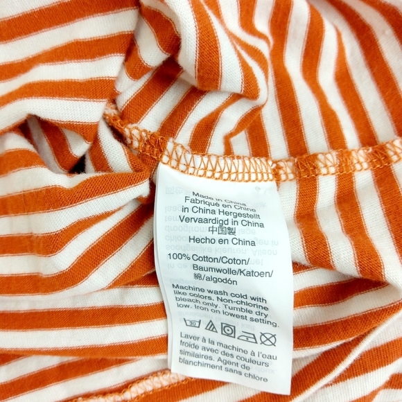 Madewell Rust Stripe Tee Size Small - Picture 4 of 6